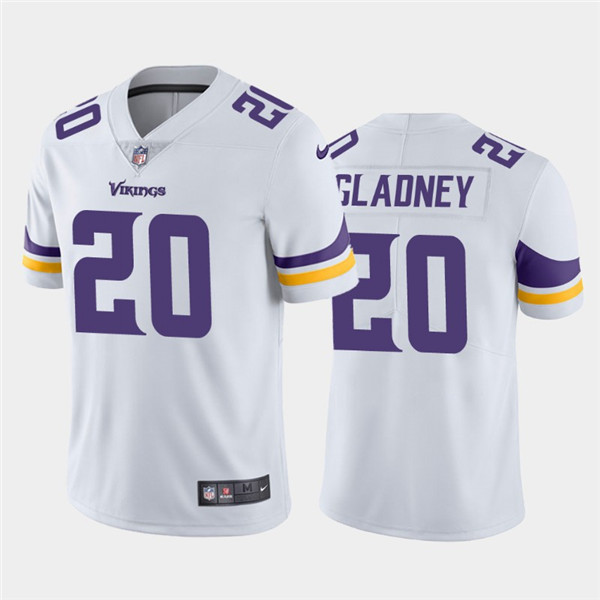 Men's Minnesota Vikings #20 Jeff Gladney White Vapor Untouchable Limited Stitched NFL Jersey